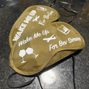 First Class Sleeping Mask (Olive w/ White Font II)